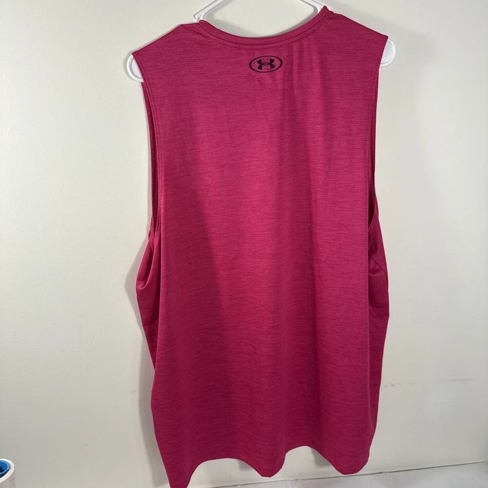 Under Armour Men's Size XL Fuchsia Tech‎ Vent Sleeveless Shirt 1384290-681 $35